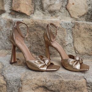 New-no box - Sam Edelman Lucia Strappy Heel in Gold